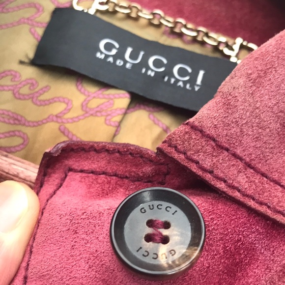 RARE* ❤️Gucci Women’s Pink Suede Jacket Sz:US / M - Picture 5 of 8